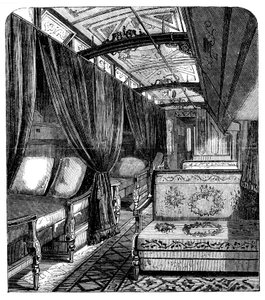 Carro de dormir Pullman na Union Pacific Railroad, c1869 de Unbekannt
