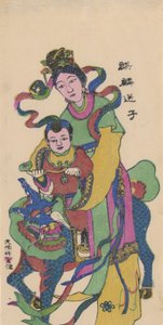Qilin trazendo um filho, início do século 20. de Unbekannt