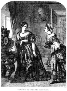 Rainha Anne 1665-1714 e Sra. Danvers na câmara de presença de Unbekannt