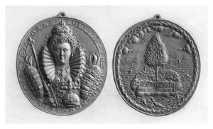 Medalha da rainha Elizabeth I, século XVI, 1896 de Unbekannt