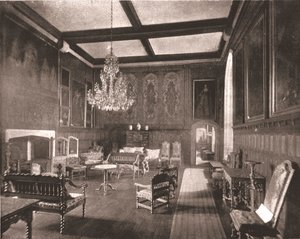 Sala da rainha Elizabeths em Penshurst Place, Kent, 1894. de Unbekannt