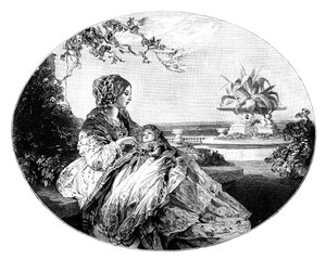 Rainha Vitória e Príncipe Arthur, 1850 de Unbekannt