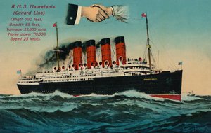 RMS Mauretania. Linha Cunard, c1930s. de Unbekannt