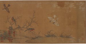 Coelhos, pássaros e flores, século XVII. de Unbekannt