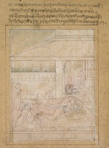 Reconciliação de Radha e Krishnas, c. 1790-1800. de Unbekannt