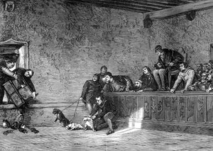 Rato lutando, recreação de Luís XI da França, 1461-1483 1882-1884 de Unbekannt