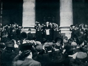 Lendo a Proclamação da Guerra contra a Turquia do Royal Exchange, Londres, 1914 de Unbekannt