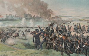 Reaparecimento de Napoleão no campo antes de Ratisbona, 1809, 1896. de Unbekannt