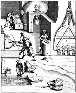 Refinando o cobre usando o processo húngaro, 1683 de Unbekannt
