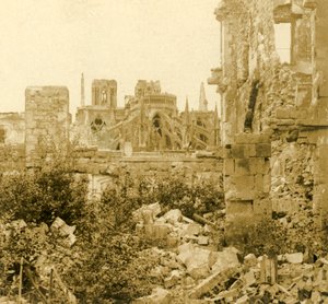 Catedral de Reims, Reims, norte da França, c1914-c1918 de Unbekannt