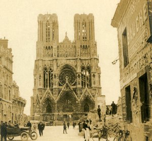 Catedral de Reims, Reims, norte da França, c1914-c1918 de Unbekannt