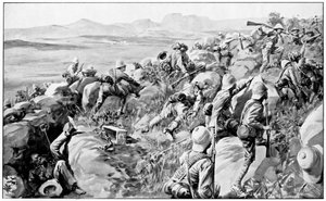 Alívio de Ladysmith - a última corrida em Hlangwane Hill, 19 de fevereiro de 1900 de Unbekannt