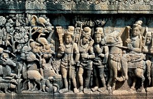 Relevo, mostrando, cena, sutra, barabudur, java, c750-850 de Unbekannt