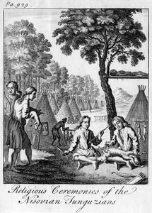 Cerimônias religiosas dos tunguianos nisovianos, c1748 de Unbekannt