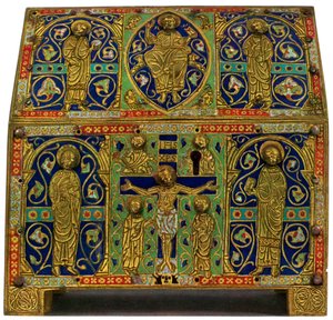 Relicário, esmalte champlevé em cobre, século XIII, 1931 de Unbekannt