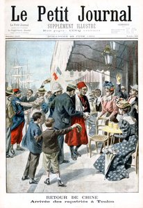 Retorno da China, chegada do repatriado, Toulon, 1901 de Unbekannt