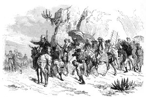 Retorno dos cativos da Abissínia, c1880 de Unbekannt