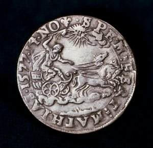 Reverso de uma medalha comemorativa do cometa brilhante de 1577 de Unbekannt