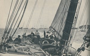 Os maiores iates de corrida britânicos competem durante a Semana Cowes, 1937 de Unbekannt