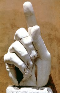 Mão direita de uma estátua colossal do imperador Constantino, 330 dC de Unbekannt