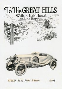 Esportes Riley MPH de 2 lugares, c1920s de Unbekannt