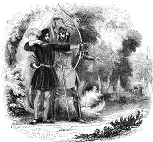Robin Hood, lendário herói popular inglês e fora da lei e campeão dos pobres, início do século XIX de Unbekannt