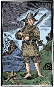 Robinson Crusoe, corte de chapbook, século XVIII 1964 de Unbekannt