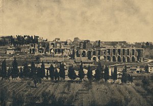 Roma - Grandes restos das subestruturas do palácio de Septímio Severo, 1910. de Unbekannt