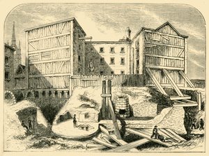Restos romanos encontrados em Billingsgate, c1872. de Unbekannt