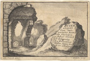 Ruínas romanas, segunda versão da página de rosto, ca. 1650 de Unbekannt
