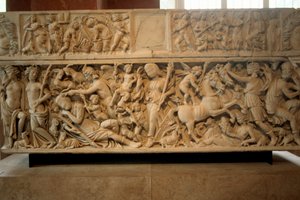 Sarcófago romano com a lenda de Selene e Endymion, 230-235 DC de Unbekannt