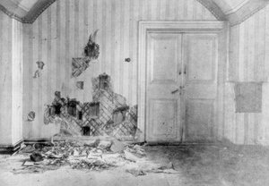 Sala onde o czar Nicolau II e sua família foram executados, Ecaterimburgo, Rússia, 17 de julho de 1918 de Unbekannt