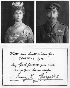 Cartão de saudação de Natal real para as tropas britânicas, 1914 de Unbekannt