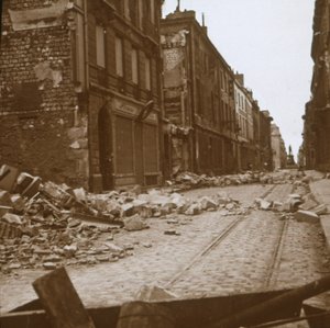 Rue Cérès, Reims, norte da França, c1914-c1918. de Unbekannt
