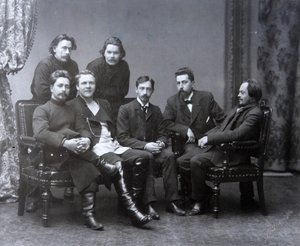Autor russo Maxim Gorky no grupo de literatura Sreda Wednesday, 1902 de Unbekannt