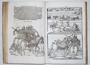 Guerreiros russos. Siegmund von Herberstein viaja pela Rússia De: Rerum Moscoviticarum commentarii .., 1571 de Unbekannt