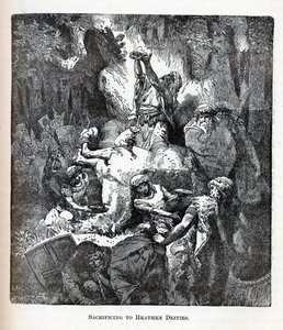Sacrifício às deidades pagãs, 1882 de Unbekannt
