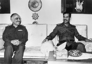 Saddam Hussein e rei Hussein da Jordânia, Iraque, 1987 de Unbekannt