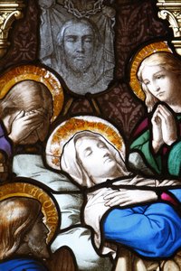 Catedral de Saint-Corentin (Saint Corentin), Quimper Stained glass : a Dormition, Quimper, França de Unbekannt