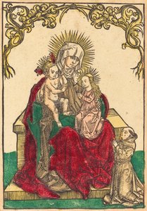 Santa Ana, a Madona e o Menino e um monge franciscano, c. 1500. de Unbekannt