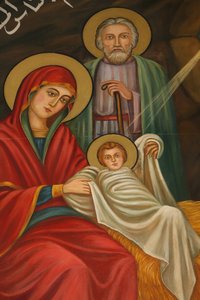 Santo Antônio pintura de natividade da igreja copta, Jerusalém, Israel de Unbekannt