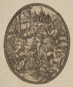 Saint Eustace reduziu a cópia reversa em oval.nd de Unbekannt