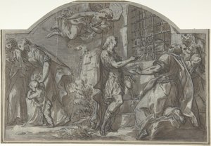 São Sebastião Exorta os Prisioneiros Cristãos, século XVIII. de Unbekannt