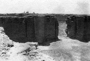 Cidade de Samarra da torre Malwiya, Mesopotâmia, 1918 de Unbekannt