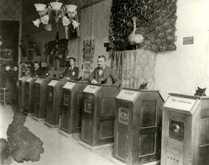 Salão de São Francisco com Kinetoscopes, 1894-1895 de Unbekannt