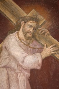 A igreja de San Jerónimo. Jesus carregando a sua cruz Madrid Espanha de Unbekannt
