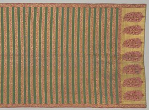 Faixa com flora e campo com faixas, década de 1700. de Unbekannt