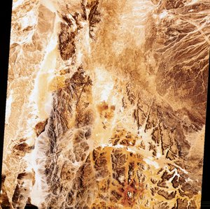 Satélites, Observação da Terra, EUA Falsa imagem Landsat a cores da Terra de Unbekannt