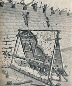 Saxões batendo em uma muralha da cidade, c1934 de Unbekannt
