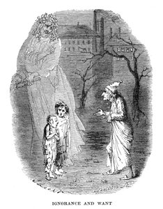 Cena de A Christmas Carol de Charles Dickens, 1843 de Unbekannt